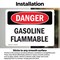 Signmission Gasoline Flammable Danger Sign, Vinyl Decal, 10in W x 7in L, 2PK OS-2PACK-DS-D-710-L-1828 - alternate 6